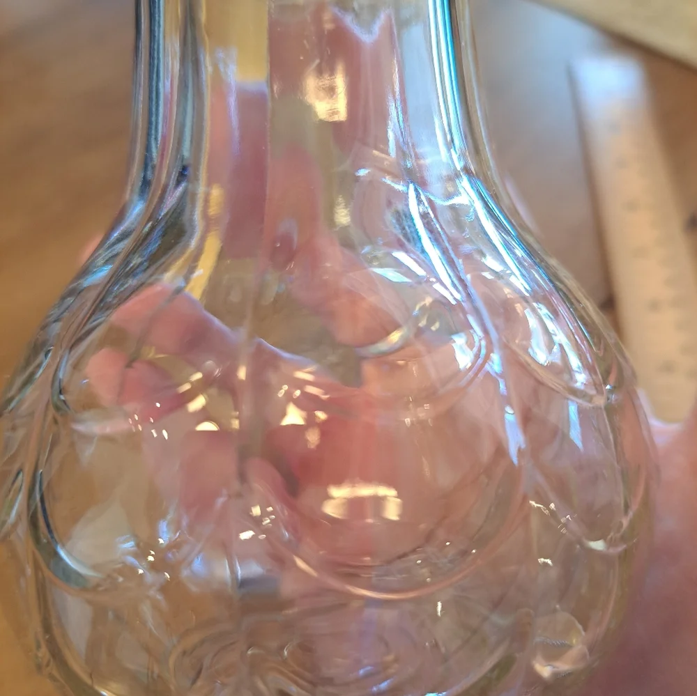 Vtg Yellow Metal Lid Glass Syrup Dispenser - Picture 5 of 6